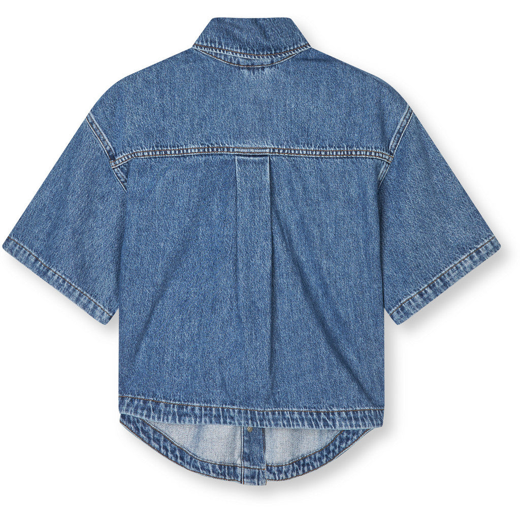 R.A Denim Studio D11 Denim Drop Shirt Shirt Mid Blue
