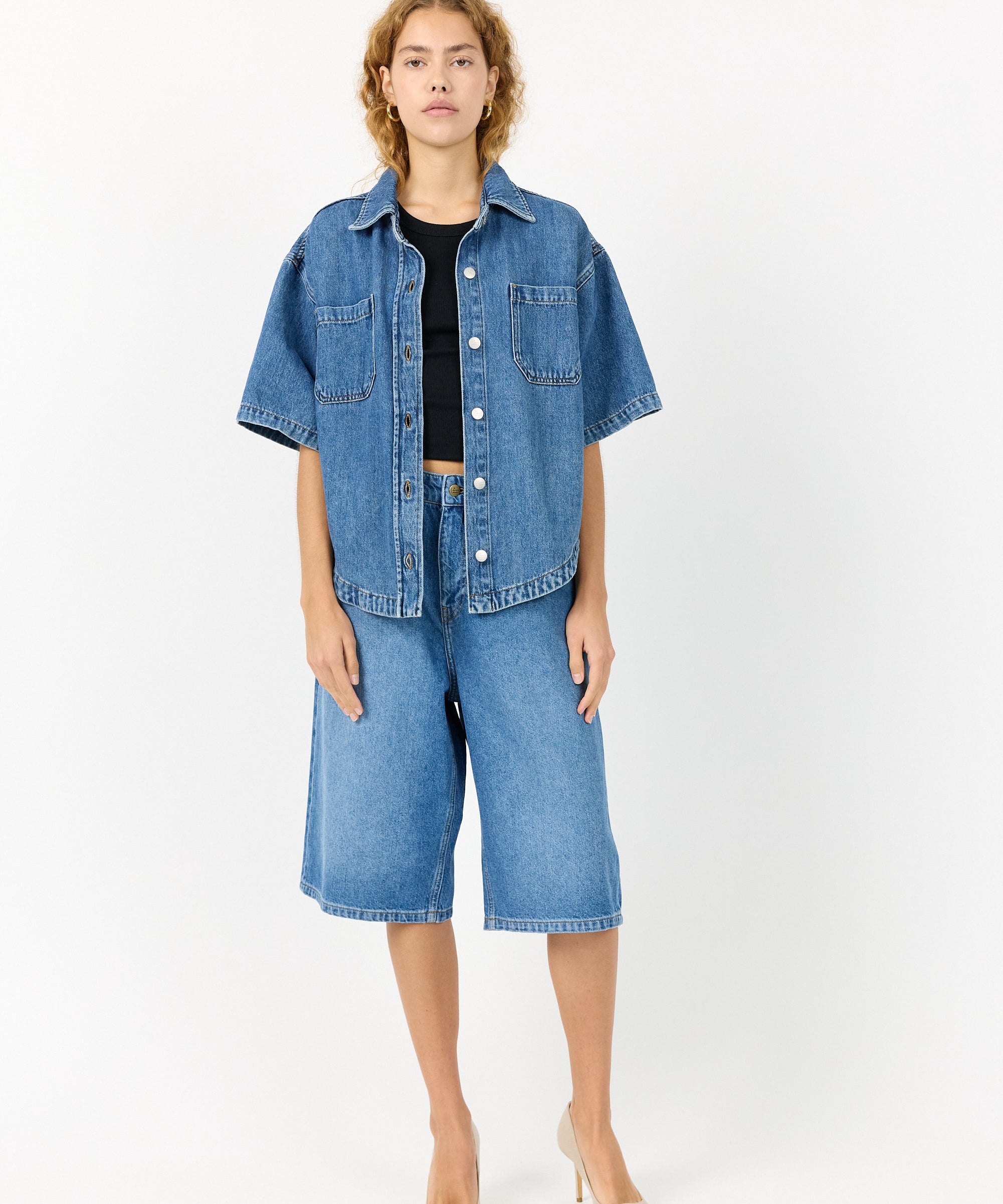 R.A Denim Studio D11 Denim Drop Shirt Shirt