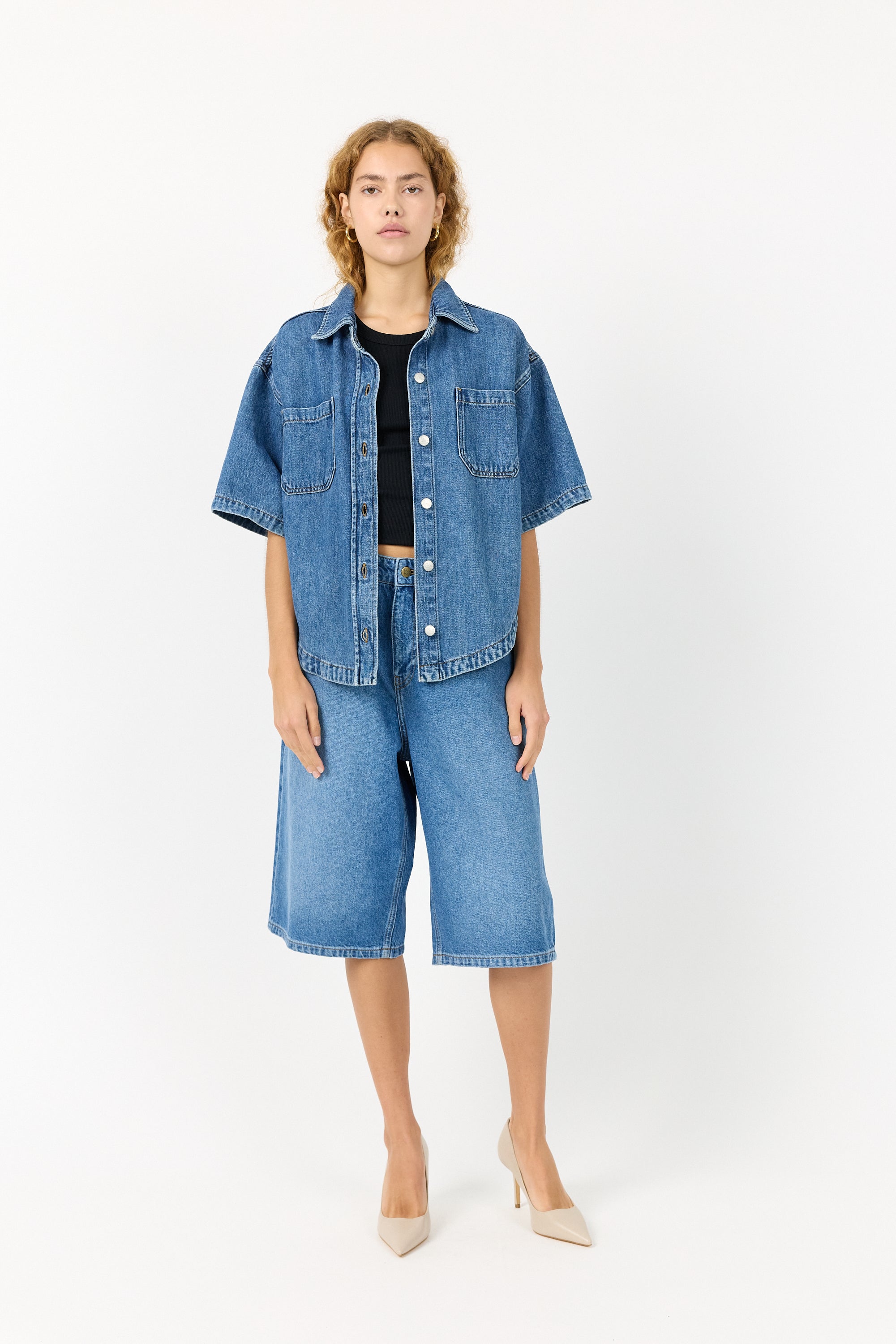 R.A Denim Studio D11 Denim Drop Shirt Shirt