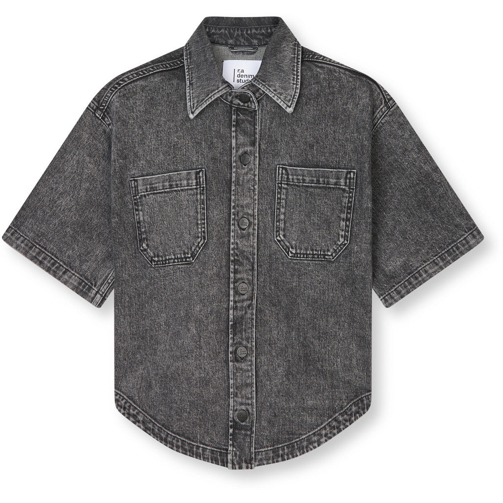 R.A Denim Studio D11 Denim Drop Shirt Shirt Mid Gray