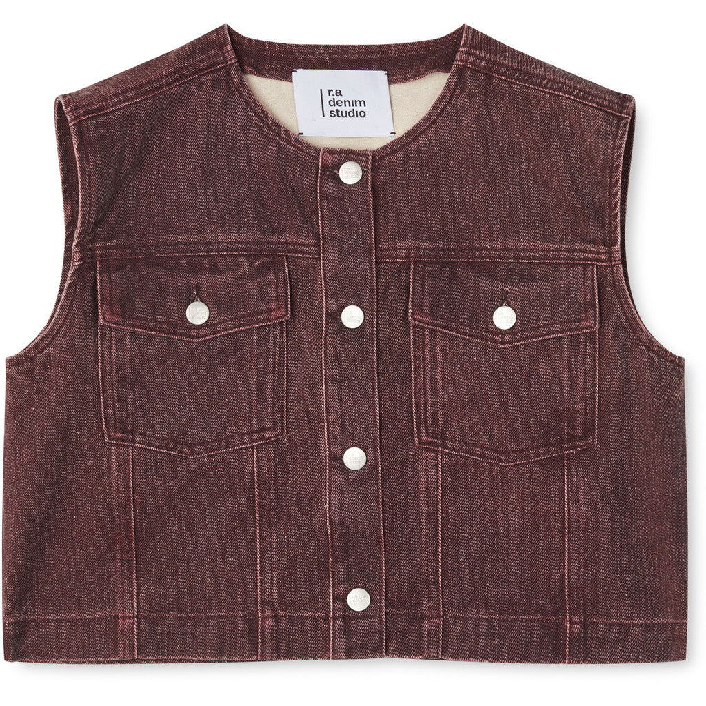 R.A Denim Studio D18 Denim Vest Vest Purple