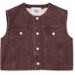 R.A Denim Studio D18 Denim Vest Vest Purple
