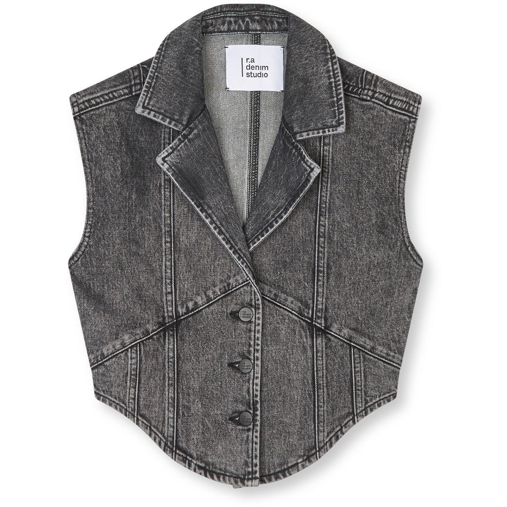 R.A Denim Studio D19 Denim Straight Vest Vest Mid Gray