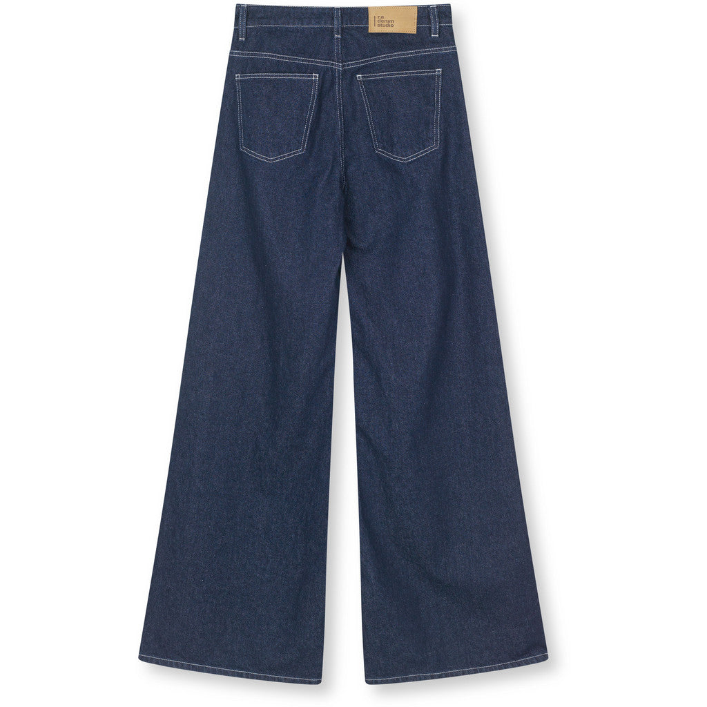 R.A Denim Studio D1 Wide Flare Jeans Dark Blue