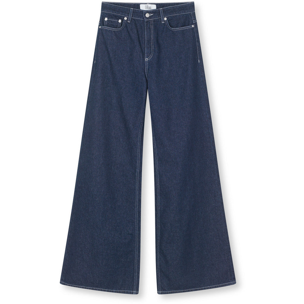 R.A Denim Studio D1 Wide Flare Jeans Dark Blue