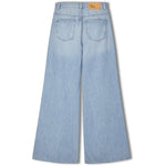 R.A Denim Studio D1 Wide Flare Jeans Mid Blue