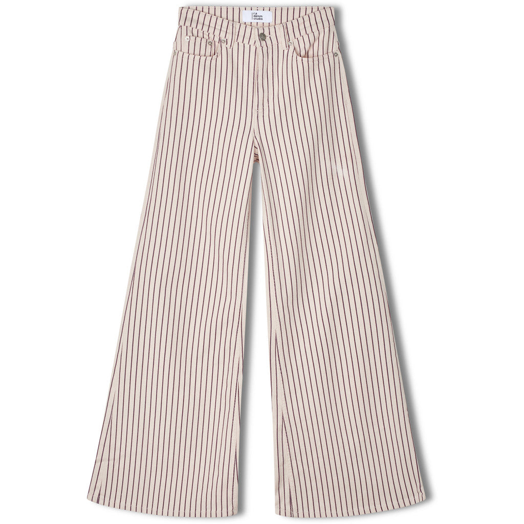 R.A Denim Studio D1 Wide Flare Jeans Ecru - Purple