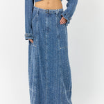 R.A Denim Studio D27 Long Denim Skirt Skirt