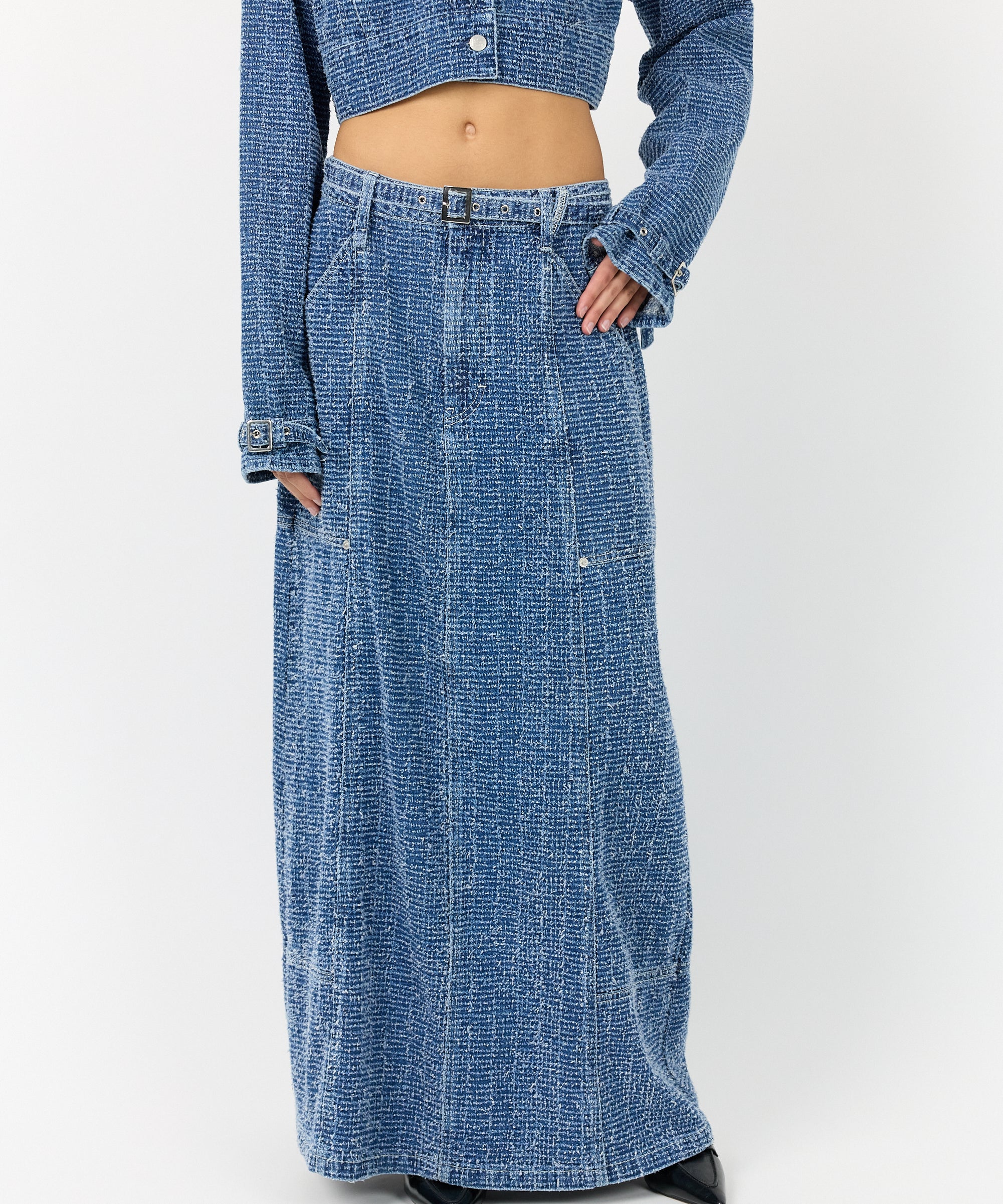 R.A Denim Studio D27 Long Denim Skirt Skirt