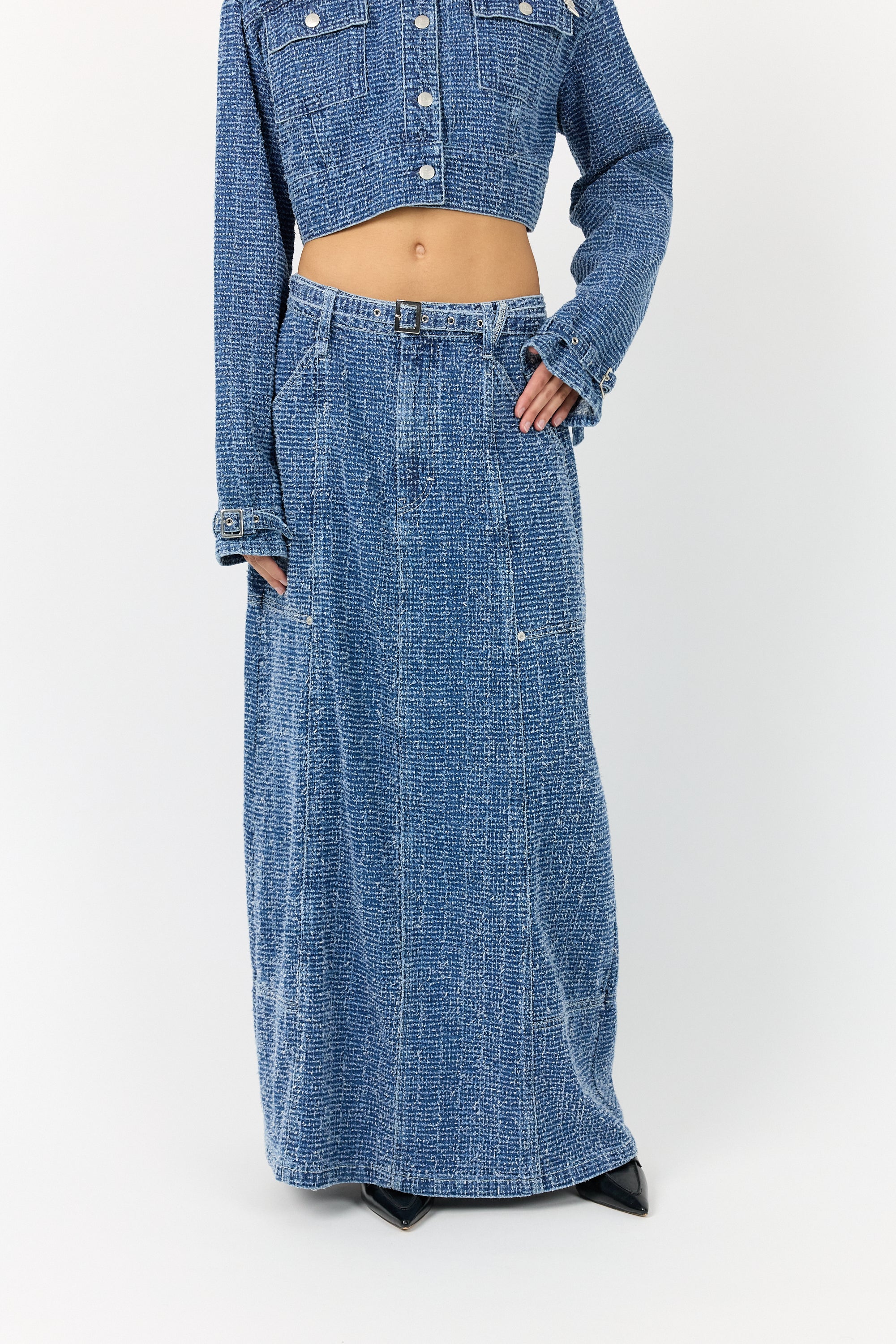 R.A Denim Studio D27 Long Denim Skirt Skirt