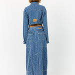 R.A Denim Studio D27 Long Denim Skirt Skirt