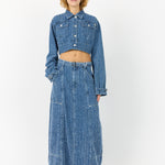 R.A Denim Studio D27 Long Denim Skirt Skirt