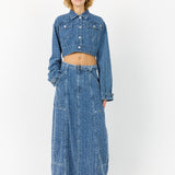 R.A Denim Studio D27 Long Denim Skirt Skirt