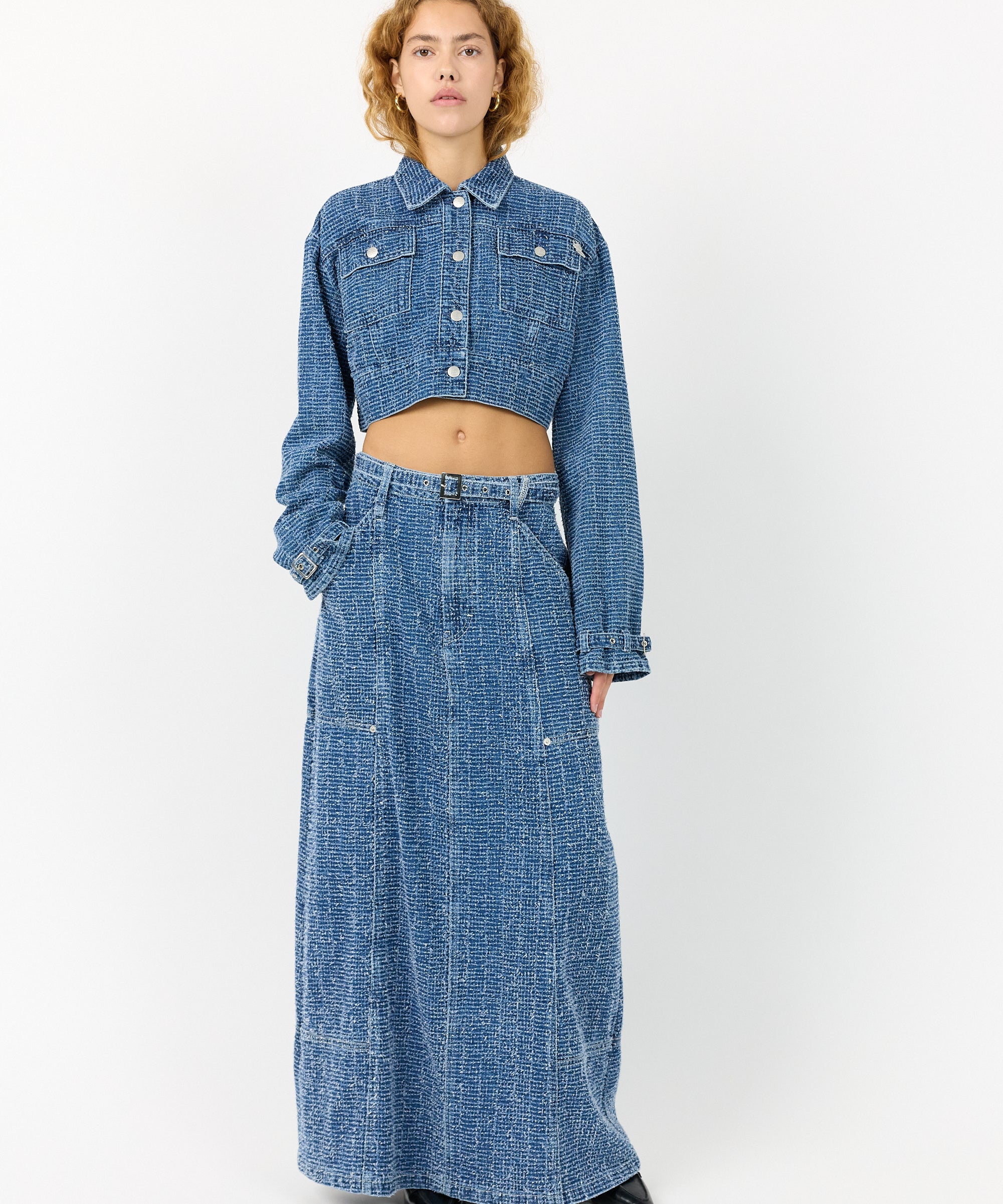 R.A Denim Studio D27 Long Denim Skirt Skirt