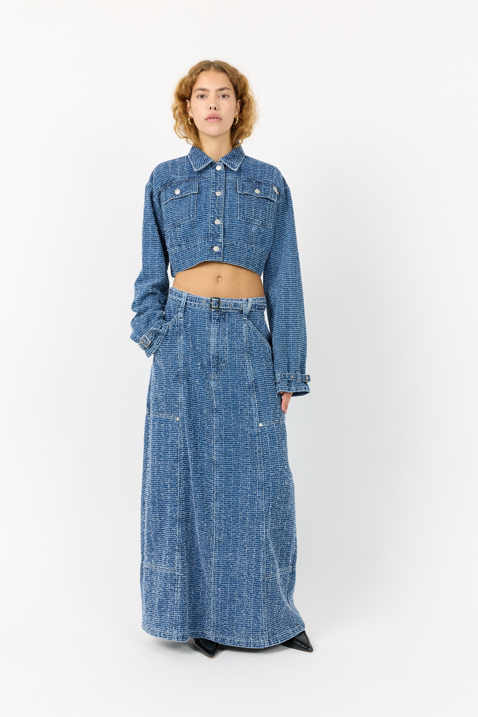 R.A Denim Studio D27 Long Denim Skirt Skirt