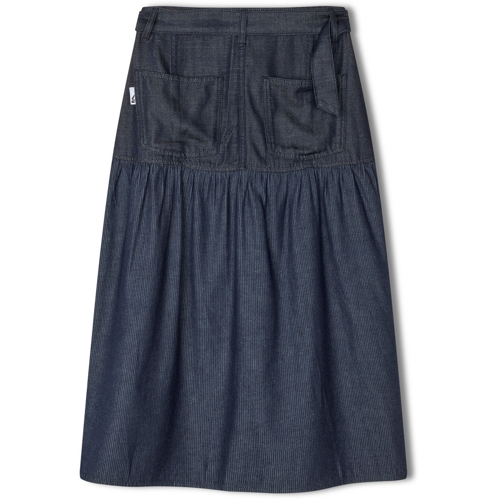 R.A Denim Studio D28 Long A Line Skirt Skirt Dark Blue
