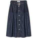R.A Denim Studio D28 Long A Line Skirt Skirt Dark Blue