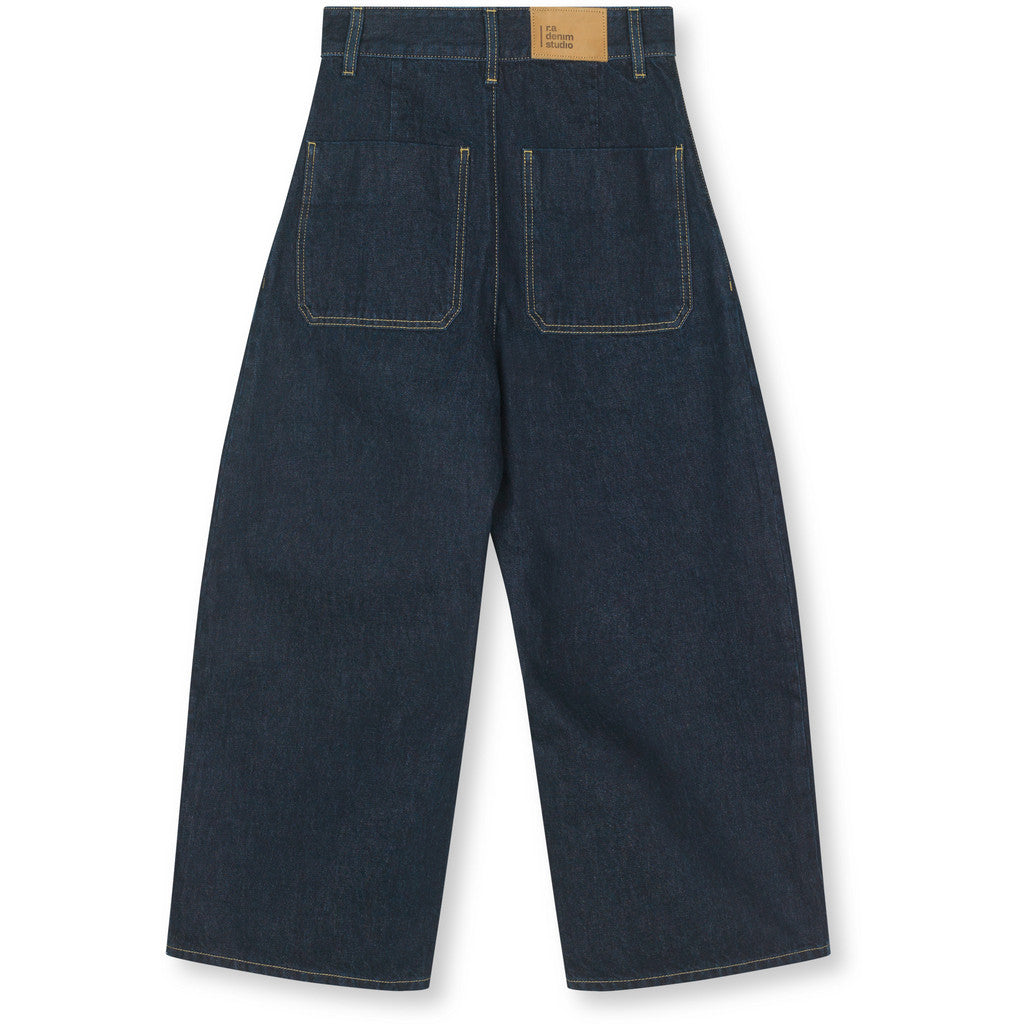 R.A Denim Studio D2 Relaxed Cropped Jeans Dark Blue