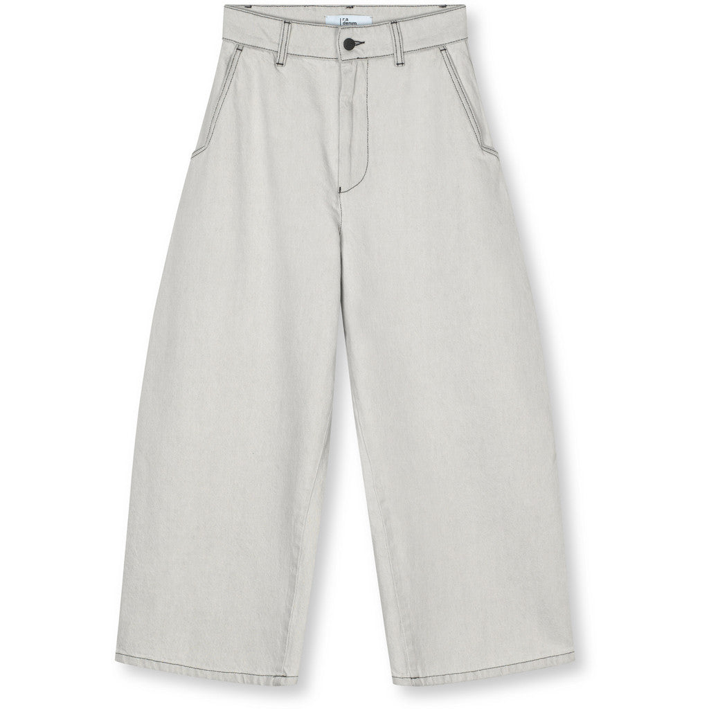 R.A Denim Studio D2 Relaxed Cropped Jeans Light Gray