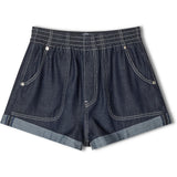 R.A Denim Studio D30 Boyfriend Denim Shorts Shorts Dark Blue