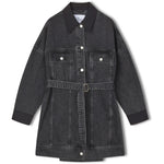 R.A Denim Studio D39 Extra Long Denim Jacket Jacket Dark Gray