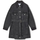 R.A Denim Studio D39 Extra Long Denim Jacket Jacket Dark Gray