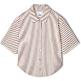 R.A Denim Studio D42 Denim Shirt Shirt Ecru - Purple