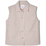 R.A Denim Studio D43 Denim Vest Vest Ecru - Purple