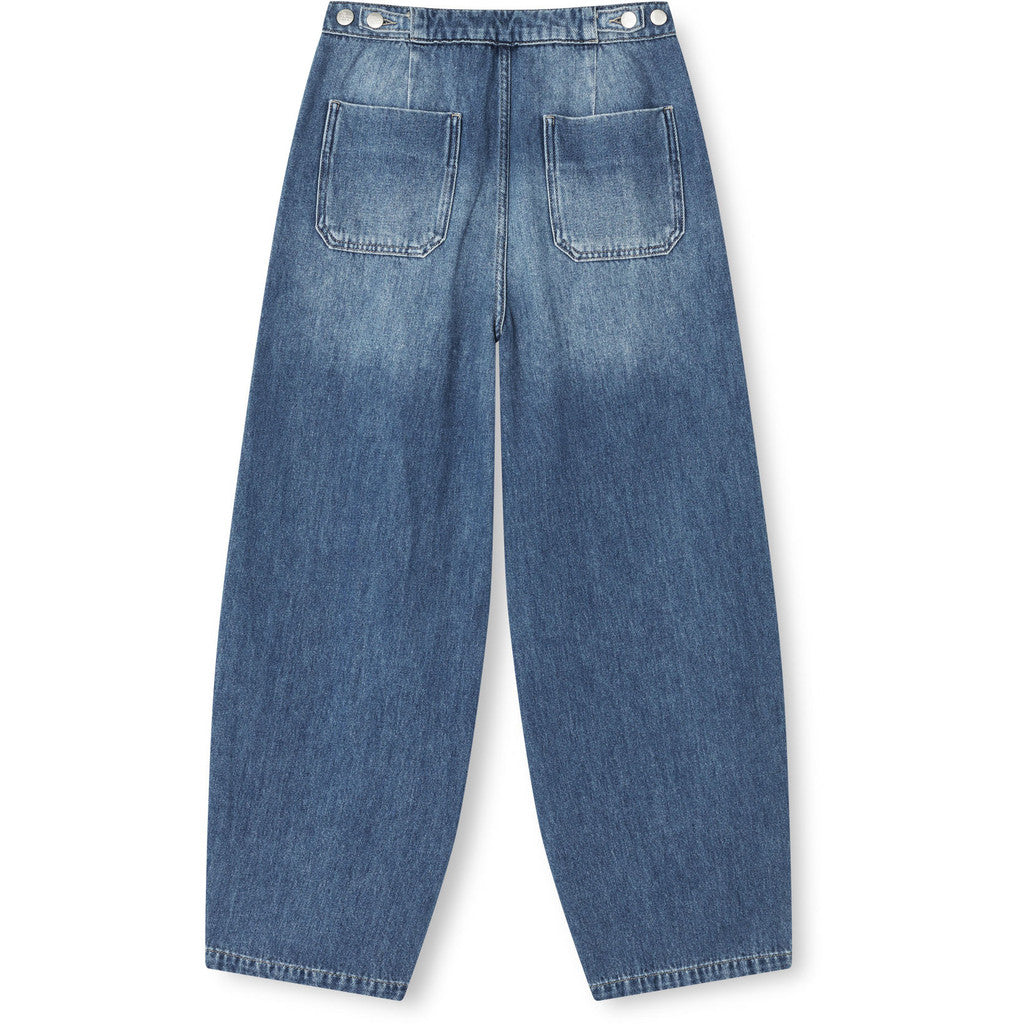 R.A Denim Studio D44 Long Jorts Shorts Mid Blue