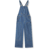 R.A Denim Studio D46 Long Overall Straight Salopette Mid Blue