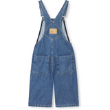 R.A Denim Studio D47 Overall Straight Shorts Salopette Mid Blue