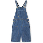 R.A Denim Studio D47 Overall Straight Shorts Salopette Mid Blue