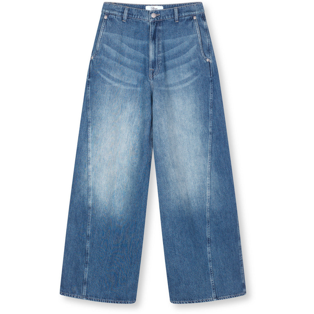 R.A Denim Studio D4 Twist Barrel Jeans Mid Blue