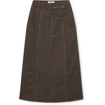 R.A Denim Studio D52 Belted Skirt Skirt Brown