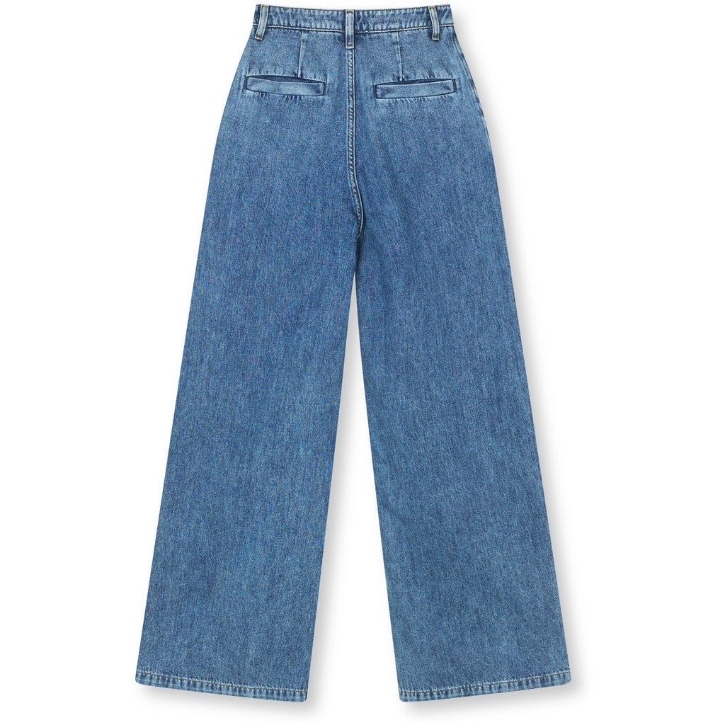 R.A Denim Studio D5 Wide Chino Jeans Mid Blue