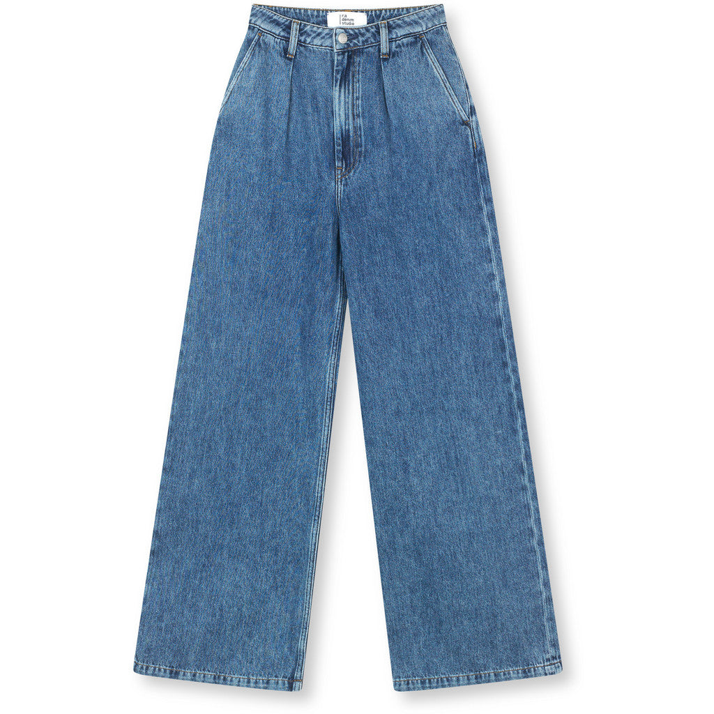 R.A Denim Studio D5 Wide Chino Jeans Mid Blue