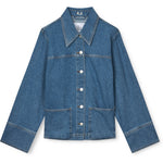 R.A Denim Studio D62 Shirt Overshirt Mid Blue
