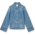 R.A Denim Studio D62 Shirt Overshirt Mid Blue