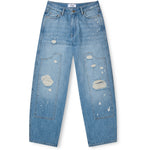 R.A Denim Studio D69 Loose Tapered Jeans Mid Blue