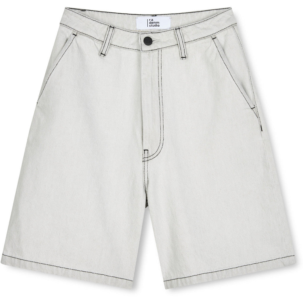 R.A Denim Studio D9 Wide Chino Shorts Shorts Light Gray
